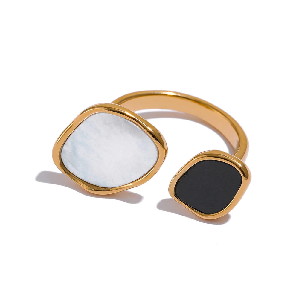 Joelle avoin sormus, sormus, vedenkestävä, 316L-ruostumaton teräs kullanvärisellä PVD-pinnoitteella, Lark & Reed, kuva 7