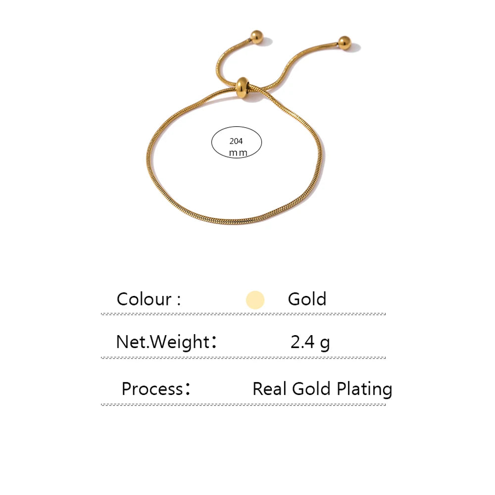 Bilbao Bolo Bracelet, waterproof bracelet in 316L stainless steel with a gold PVD finish by Lark & Reed, view 5