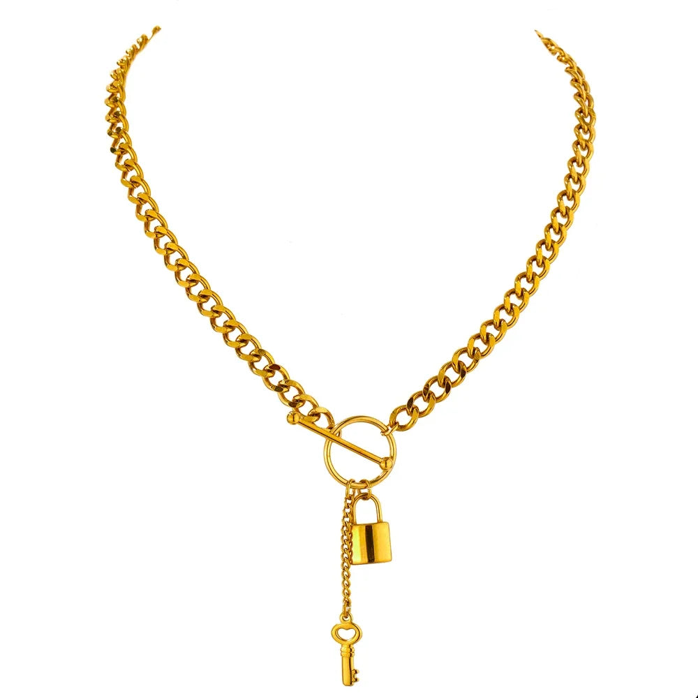 Ivana hjärtlåshalsband, halsband, tål vatten, rostfritt stål 316L med guld- eller silverfärgad PVD-finish, Lark & Reed, bild 8