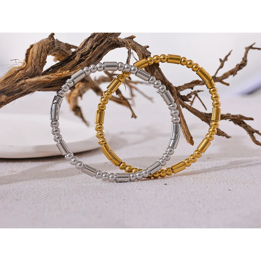 Salzburg kuglearmring, armbånd, tåler vand, rustfrit stål 316L med guld- eller sølvfarvet PVD-belægning, Lark & Reed, billede 3
