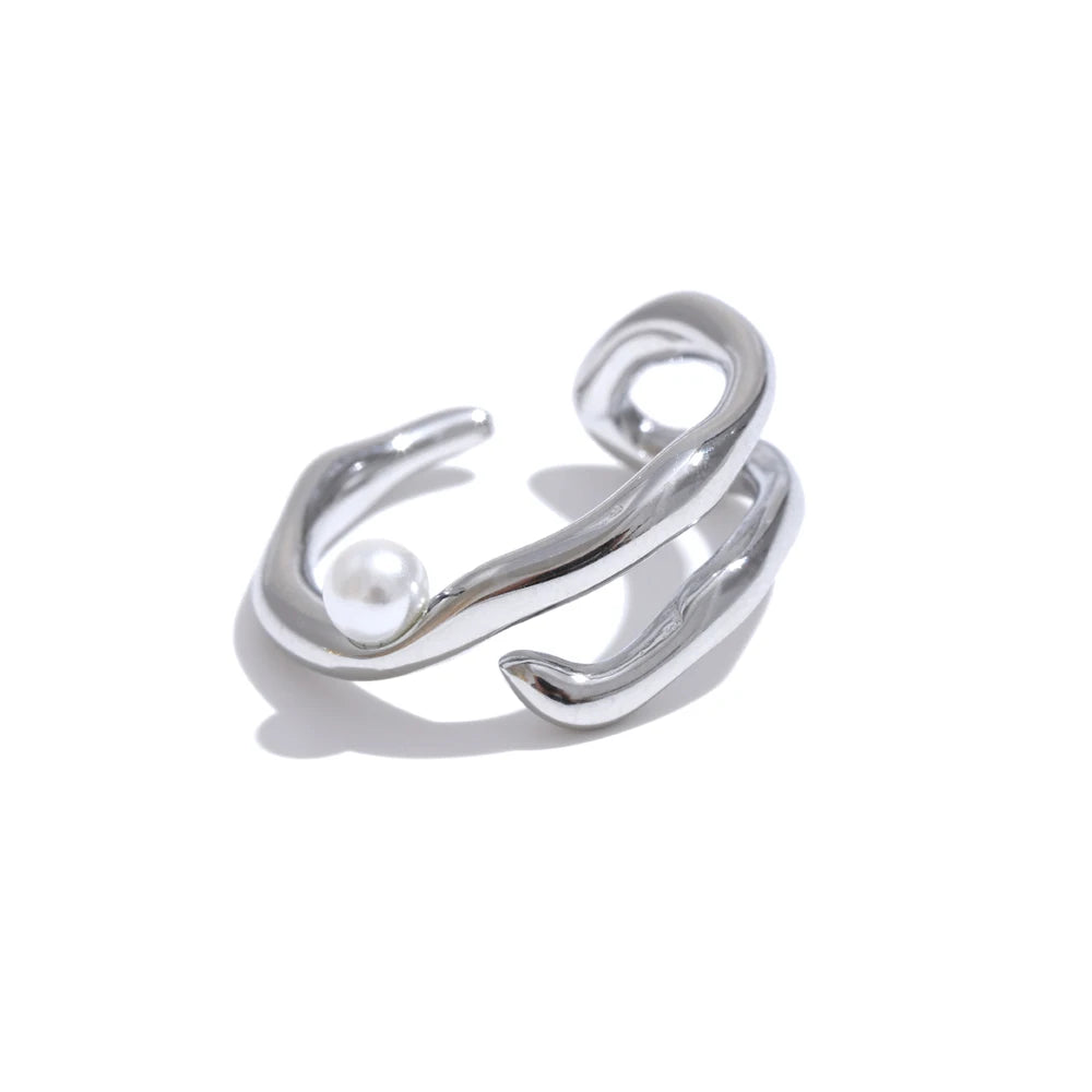 Pernille perlering, ring, tåler vand, rustfrit stål 316L med guld- eller sølvfarvet PVD-belægning, Lark & Reed, billede 7