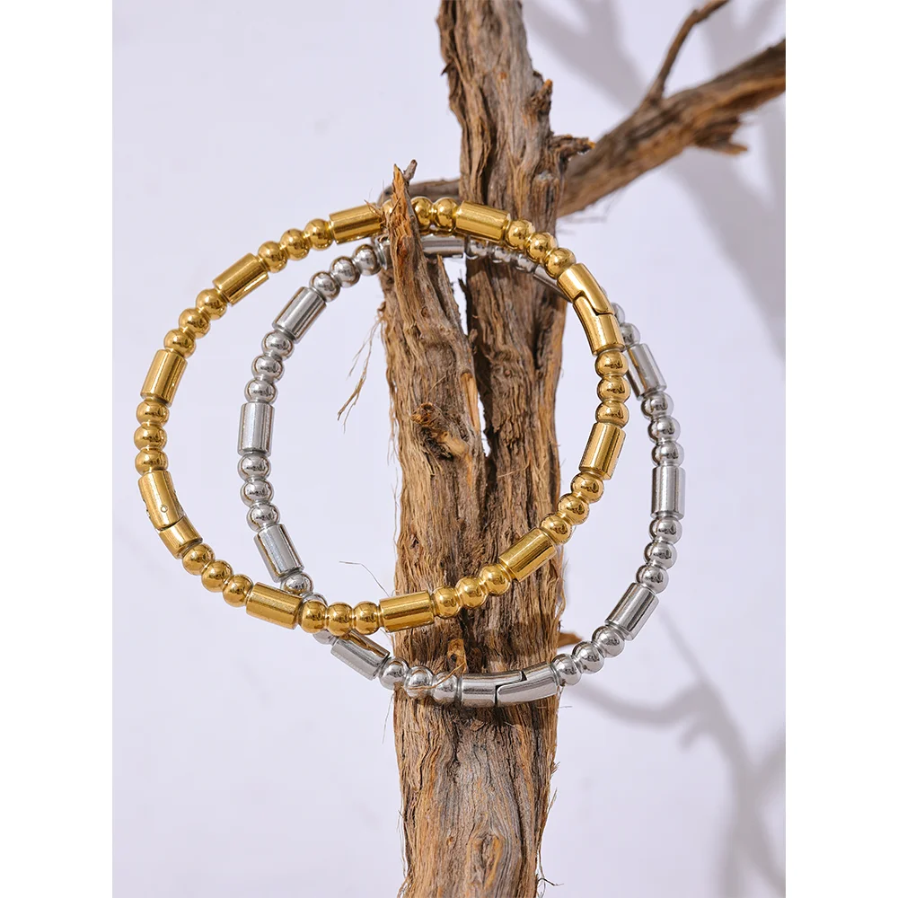 Salzburg kuglearmring, armbånd, tåler vand, rustfrit stål 316L med guld- eller sølvfarvet PVD-belægning, Lark & Reed, billede 5
