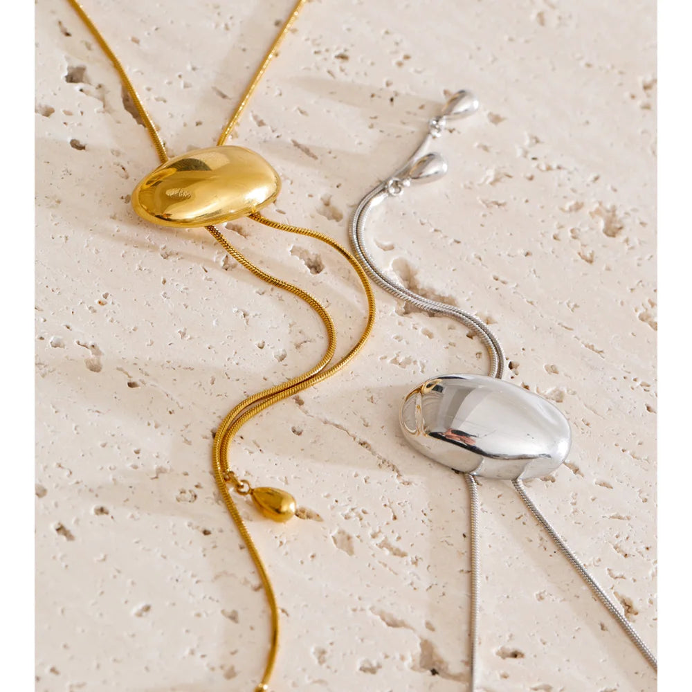 Ebba Bolo Necklace, waterproof necklace in 316L stainless steel with a gold or silver-tone PVD finish by Lark & Reed, view 6