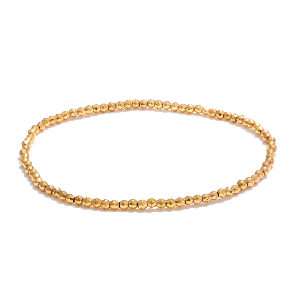 Nazare smal snoet armring, armbånd, tåler vand, rustfrit stål 316L med guldfarvet PVD-belægning, Lark & Reed, billede 7