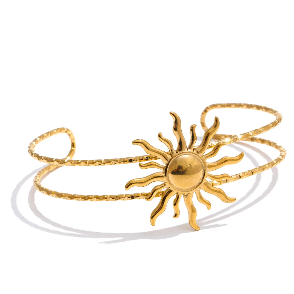 Formentera Meeres-Armspange, Armband, wasserfest, 316L-Edelstahl mit goldfarbener PVD-Beschichtung, Lark & Reed, Ansicht 10