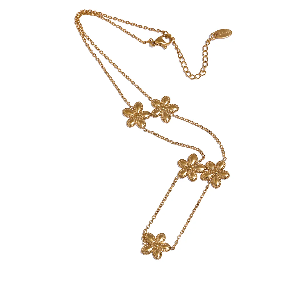 Bloomsbury blomsterarmbånd, armbånd, tåler vand, rustfrit stål 316L med guldfarvet PVD-belægning, Lark & Reed, billede 7