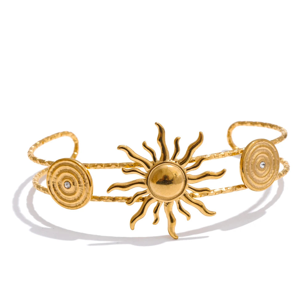Formentera Meeres-Armspange, Armband, wasserfest, 316L-Edelstahl mit goldfarbener PVD-Beschichtung, Lark & Reed, Ansicht 8