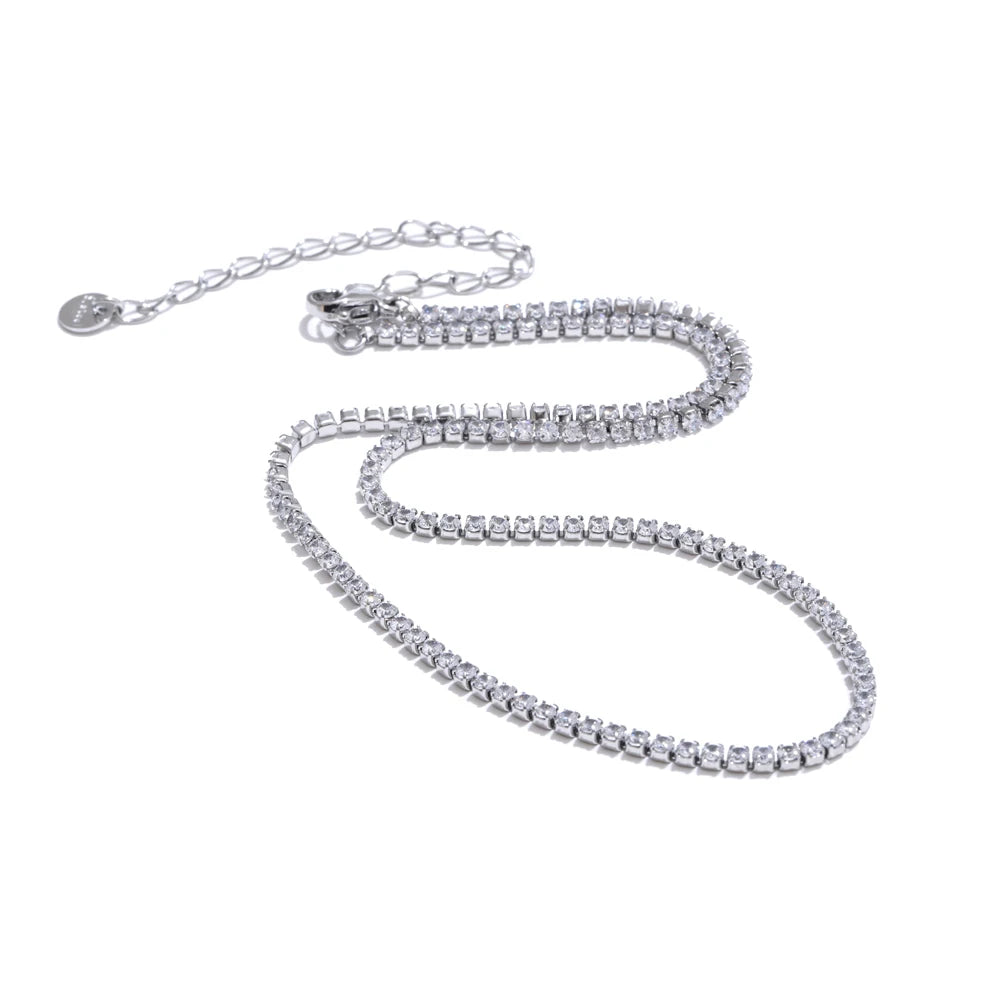Bonnie tennisketting, ketting, waterbestendig, 316L roestvrij staal met goud- of zilverkleurige PVD-afwerking, Lark & Reed, afbeelding 7