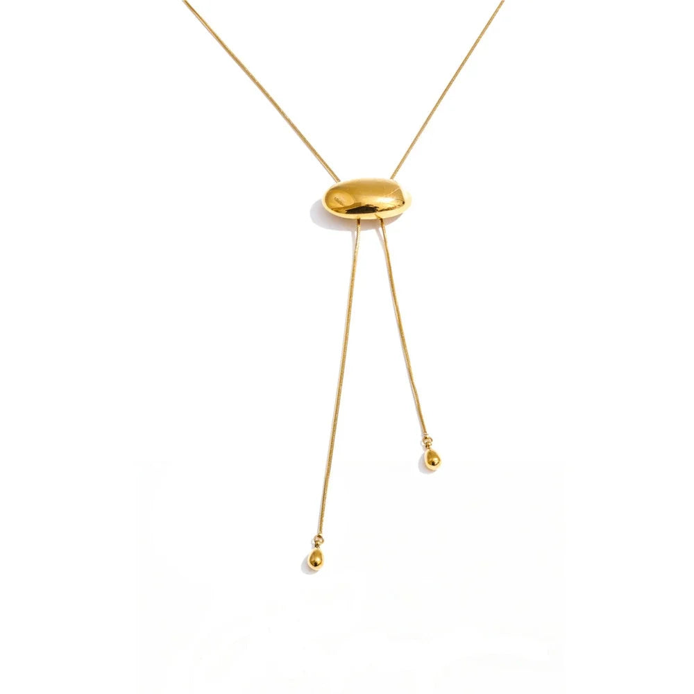 Ebba Bolo Necklace, waterproof necklace in 316L stainless steel with a gold or silver-tone PVD finish by Lark & Reed
