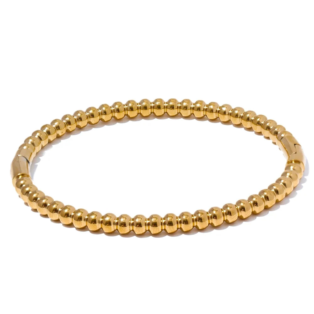 Kalmar Massiver Gedrehter Armreif, Armband, wasserfest, 316L-Edelstahl mit gold- oder silberfarbener PVD-Beschichtung, Lark & Reed