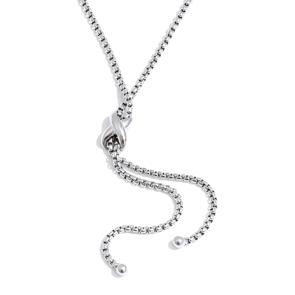 Collana Priscilla a Y, collana, resistente all’acqua, acciaio inossidabile 316L con finitura PVD dorata o argentata, Lark & Reed, vista 8